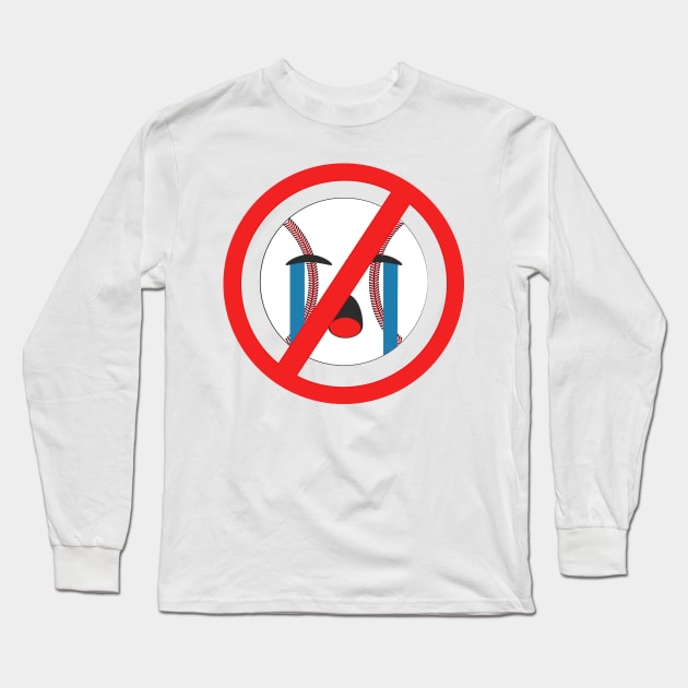 No Crying in Baseball Design Long Sleeve T-Shirt by Ta'veren Tavern